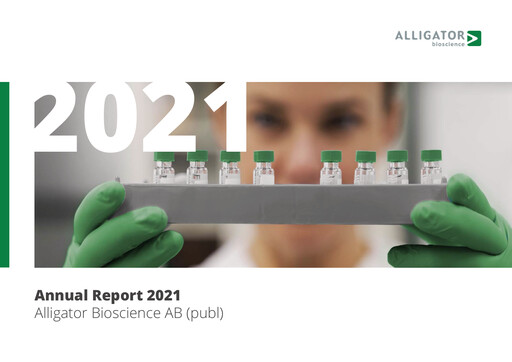 Thumbnail Alligator Bioscience AB Annual Report 2021