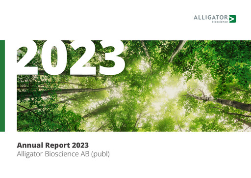 Thumbnail Alligator Bioscience AB Annual Report 2023
