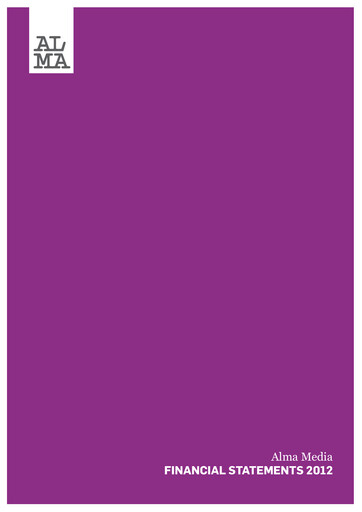Thumbnail Alma Media Financial Statement 2012
