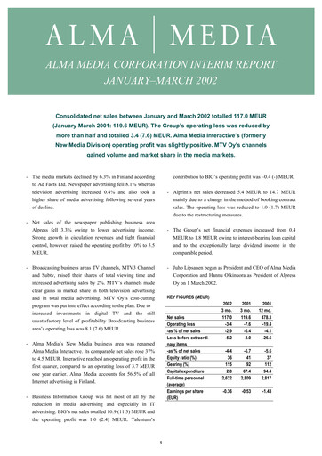 Thumbnail Alma Media Quarterly Report 2002-q1