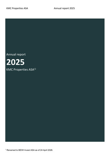 Thumbnail KMC Properties Annual Report 2025