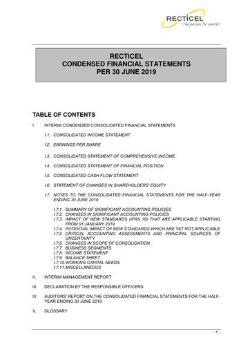 Thumbnail Recticel Half-year Report 2019-h1