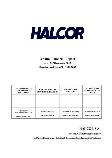 Thumbnail Elvalhalcor Hellenic Copper and Aluminium Industry Financial Report 2012