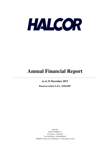 Vorschaubild Elvalhalcor Hellenic Copper and Aluminium Industry Finanzmitteilung 2013