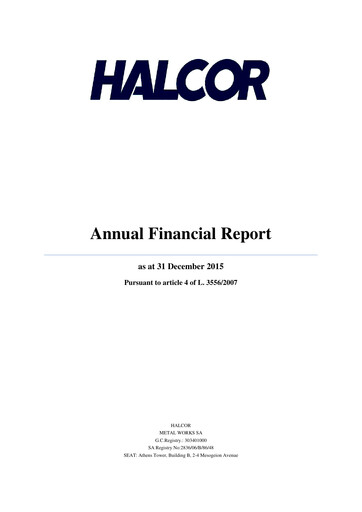 Vorschaubild Elvalhalcor Hellenic Copper and Aluminium Industry Finanzmitteilung 2015