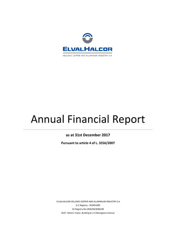 Vorschaubild Elvalhalcor Hellenic Copper and Aluminium Industry Finanzmitteilung 2017