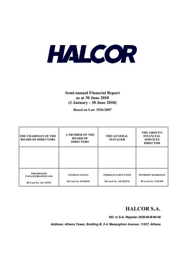 Thumbnail Elvalhalcor Hellenic Copper and Aluminium Industry Half-year Report 2010-h1