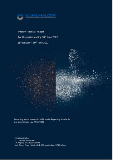 Thumbnail Elvalhalcor Hellenic Copper and Aluminium Industry Half-year Report 2022-h1