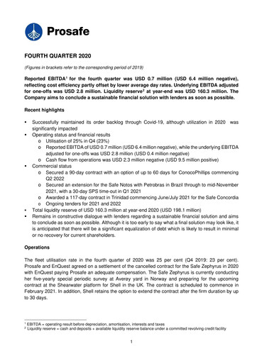 Thumbnail Prosafe SE Quarterly Report 2020-q4