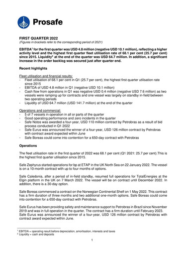 Thumbnail Prosafe SE Quarterly Report 2022-q1
