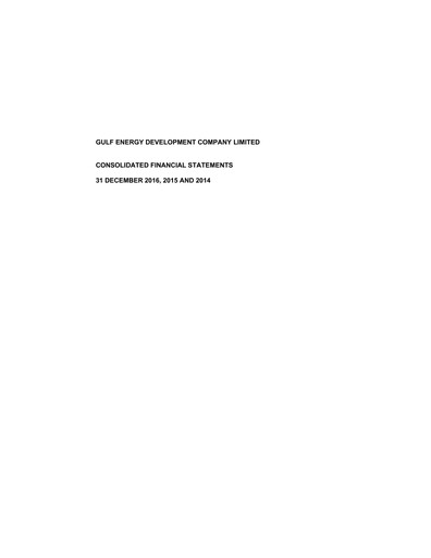 Thumbnail Gulf Development Public Company Financial Statement 2016