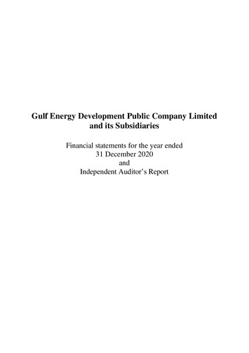Thumbnail Gulf Development Public Company Financial Statement 2020