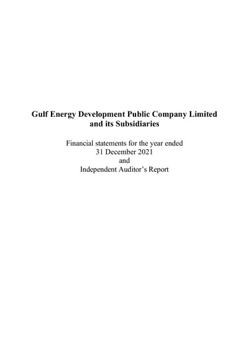 Thumbnail Gulf Development Public Company Financial Statement 2021