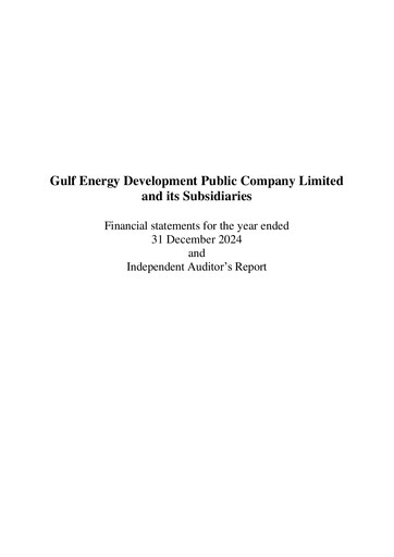 Thumbnail Gulf Development Public Company Financial Statement 2024