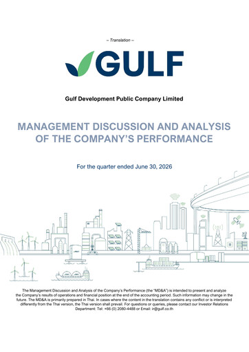 Miniature Gulf Development Public Company Rapport trimestriel 2026-q2