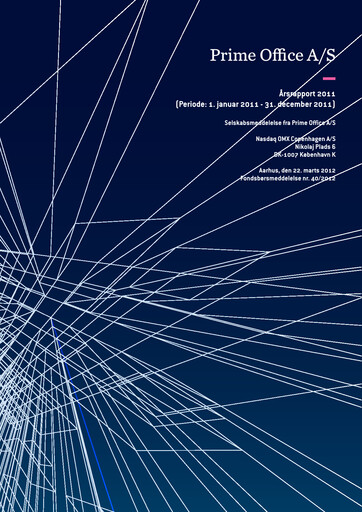 Thumbnail Prime Office A/S Annual Report 2011