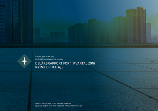 Thumbnail Prime Office A/S Quarterly Report 2016-q1