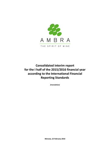 Thumbnail Ambra Half-year Report 2015-2016-h1