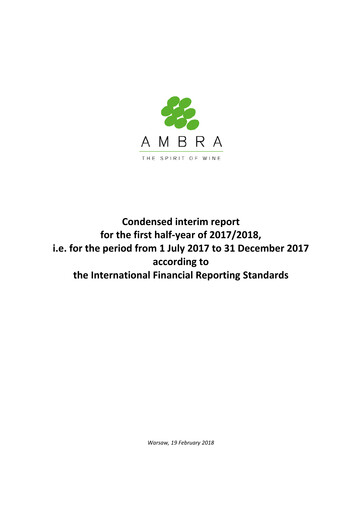 Thumbnail Ambra Half-year Report 2017-2018-h1