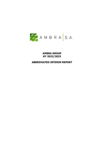 Thumbnail Ambra Half-year Report 2022-2023-h1