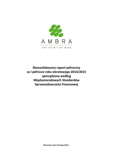Thumbnail Ambra Half-year Report 2014-2015-h1