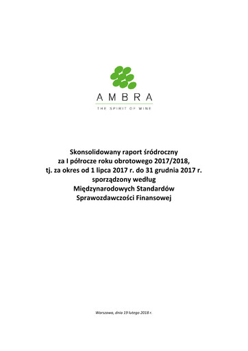Thumbnail Ambra Half-year Report 2017-2018-h1