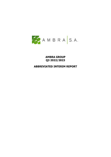 Thumbnail Ambra Quarterly Report 2022-2023-q3