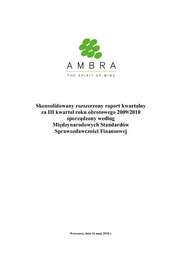 Thumbnail Ambra Quarterly Report 2009-2010-q3