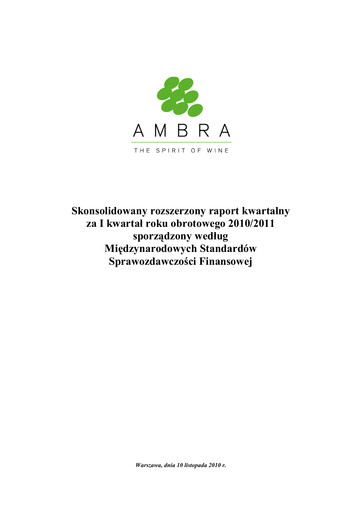 Thumbnail Ambra Quarterly Report 2010-2011-q1