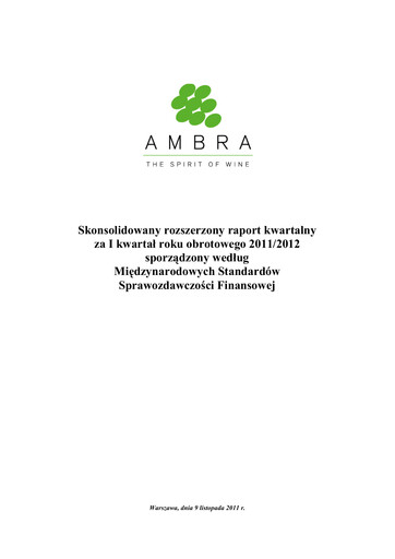 Thumbnail Ambra Quarterly Report 2011-2012-q1