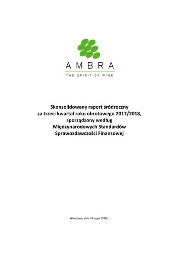 Thumbnail Ambra Quarterly Report 2017-2018-q3
