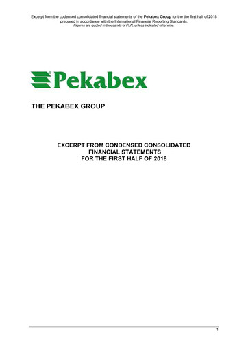 Thumbnail Pekabex Half-year Report 2018-h1