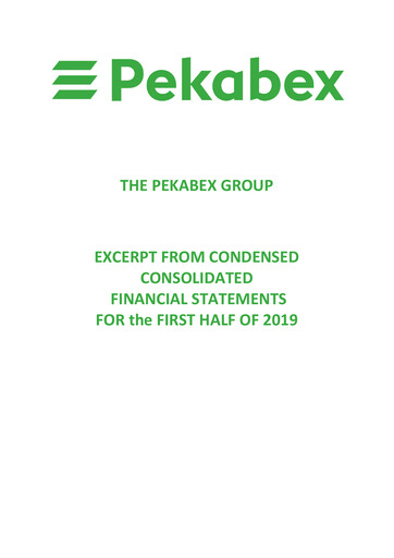 Thumbnail Pekabex Half-year Report 2019-h1