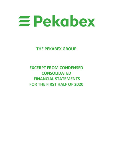 Thumbnail Pekabex Half-year Report 2020-h1