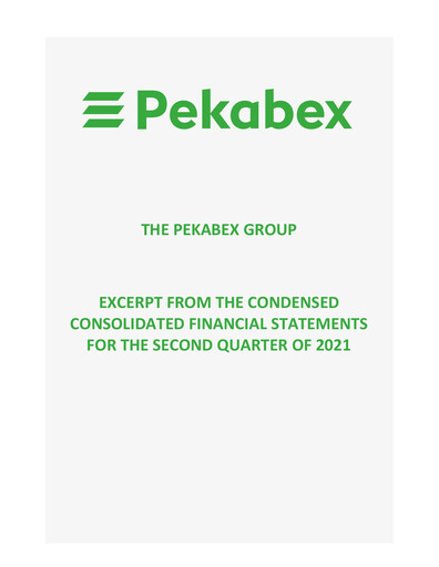Thumbnail Pekabex Half-year Report 2021-h1