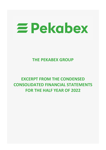 Thumbnail Pekabex Half-year Report 2022-h1