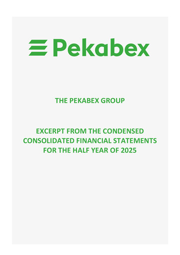 Thumbnail Pekabex Half-year Report 2025-h1