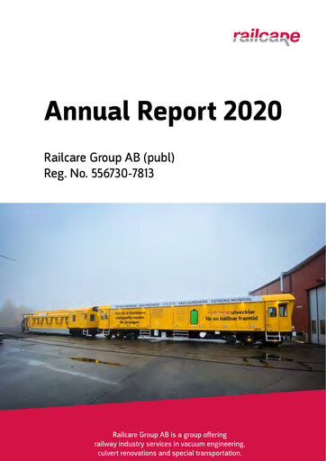 Thumbnail Railcare Group AB Annual Report 2020