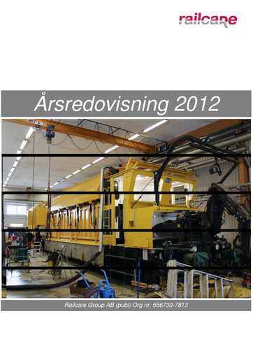Thumbnail Railcare Group AB Annual Report 2012