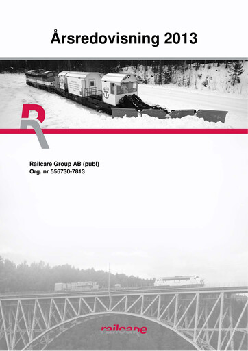 Thumbnail Railcare Group AB Annual Report 2013