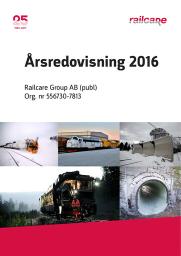 Thumbnail Railcare Group AB Annual Report 2016