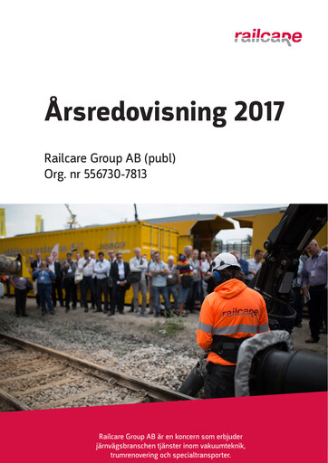 Thumbnail Railcare Group AB Annual Report 2017