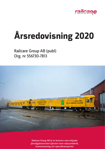 Thumbnail Railcare Group AB Annual Report 2020