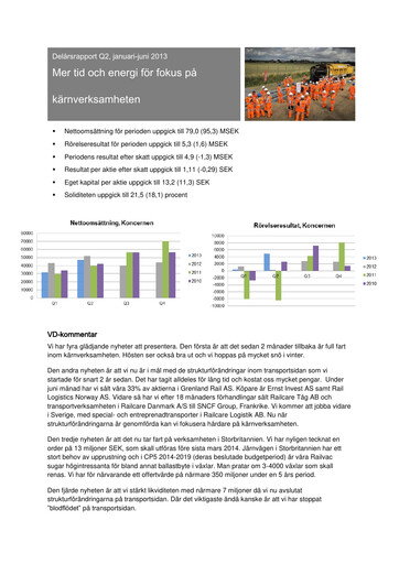 Thumbnail Railcare Group AB Quarterly Report 2013-q2