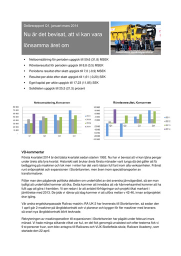 Thumbnail Railcare Group AB Quarterly Report 2014-q1