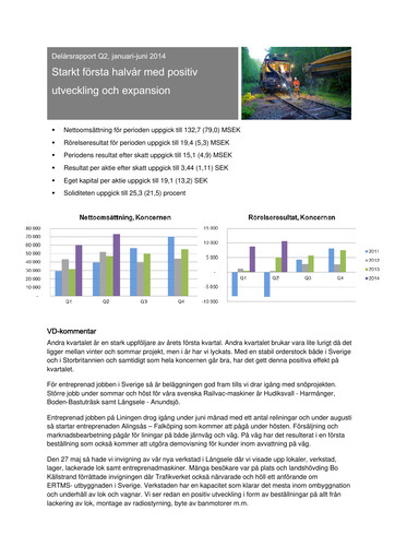 Thumbnail Railcare Group AB Quarterly Report 2014-q2