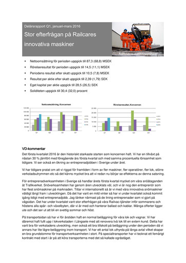Thumbnail Railcare Group AB Quarterly Report 2016-q1