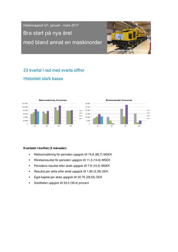 Thumbnail Railcare Group AB Quarterly Report 2017-q1