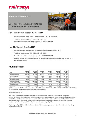 Thumbnail Railcare Group AB Quarterly Report 2017-q4