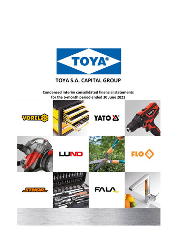 Vorschaubild TOYA S.A. Halbjahresbericht 2022-h1